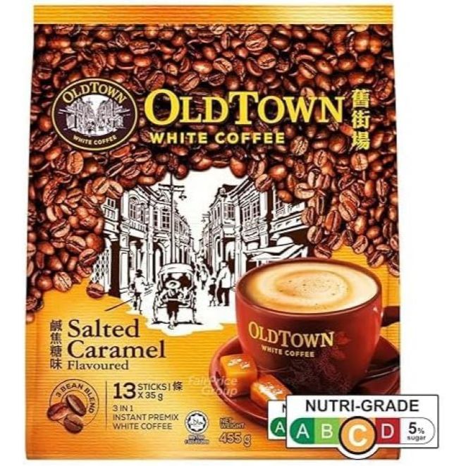 กาแฟโอลด์ทาวน์ ไวท์ คอฟฟี่เกลือคาราเมล Oldtown White Coffee Salted Caramel Product of Malaysia HALAL