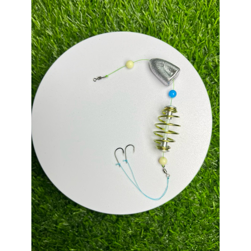 [1 ชุด] ตะกร้อวิ่งชิ่งสั้นตกปลานิล พร้อมตะกั่ว 20 กรัม มีไซร์ 2.5-4.5 ซ.ม. สำหรับปลาเคี่ยว ปลาระแวงเหยื่อ