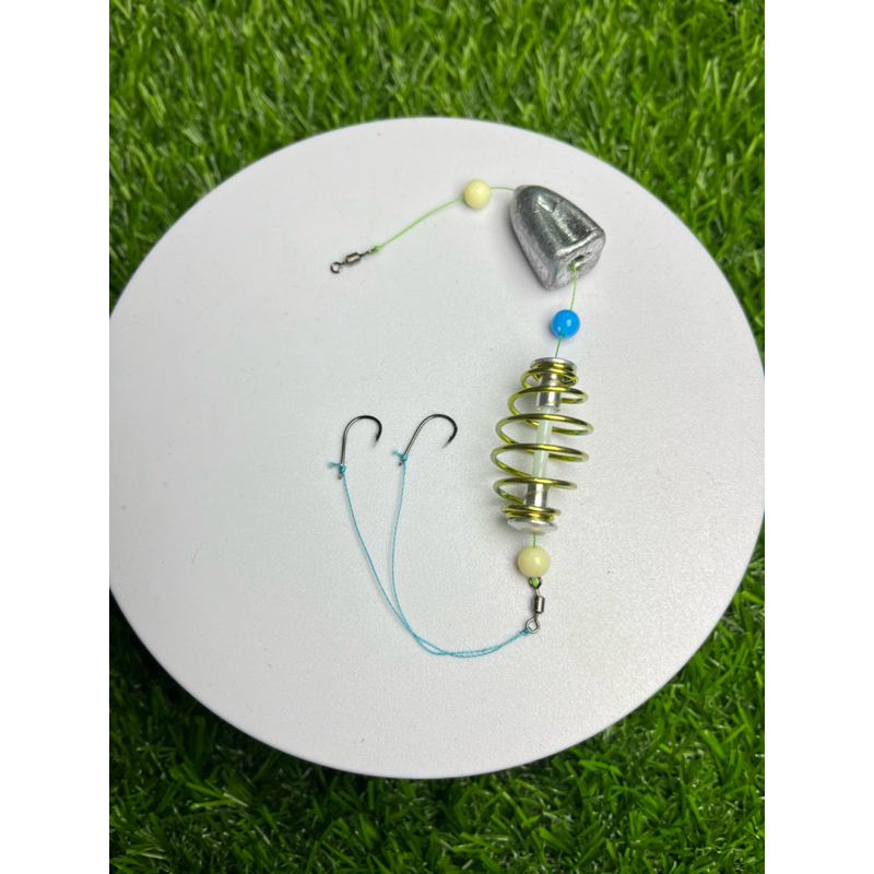 [1 ชุด] ตะกร้อวิ่งชิ่งสั้นตกปลานิล พร้อมตะกั่ว 20 กรัม มีไซร์ 2.5-4.5 ซ.ม. สำหรับปลาเคี่ยว ปลาระแวงเหยื่อ