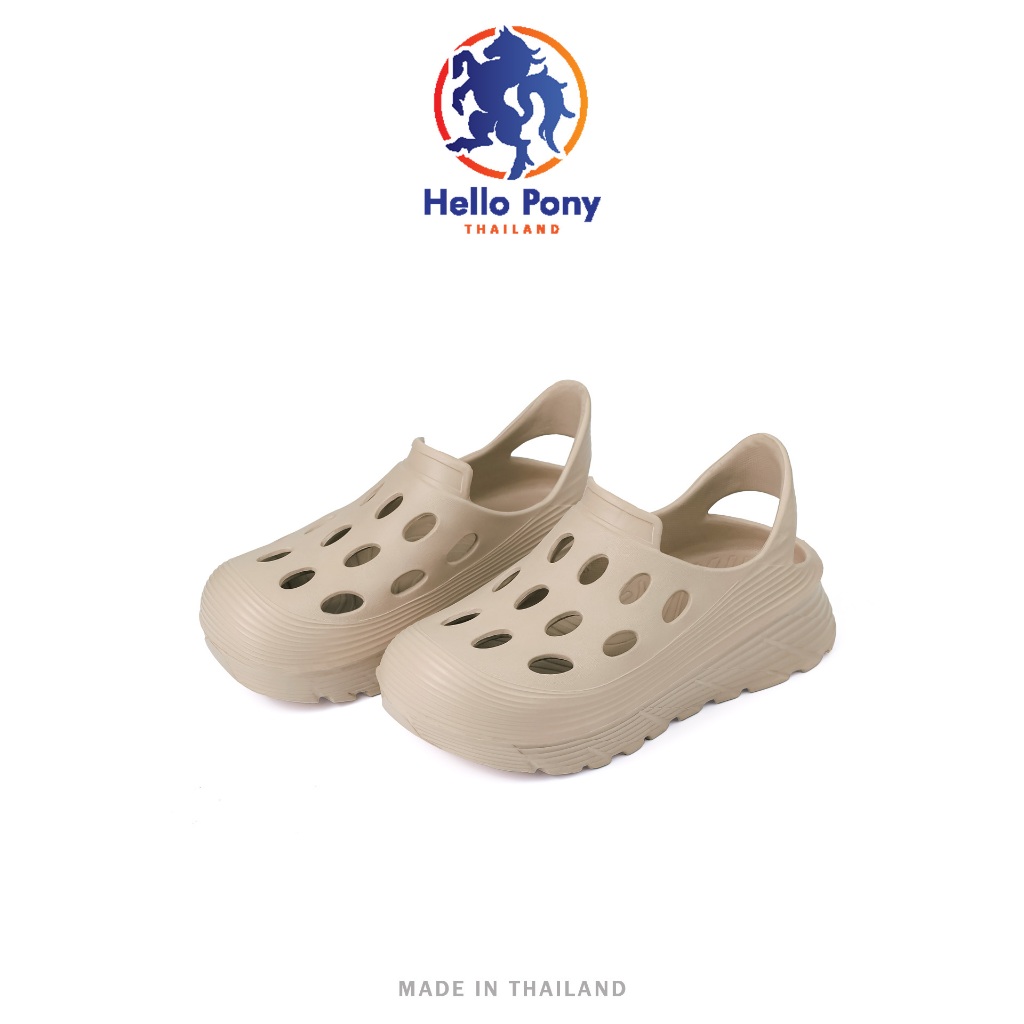 Hello Pony รองเท้ารัดส้น รองเท้าแตะ แฟชั่นผู้ชายผู้หญิง ยาง EVA พื้นหนานุ่ม น้ำหนักเบา รุ่น MHM4006