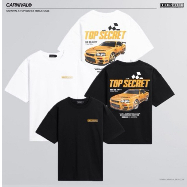 CARNIVAL X TOP SECRET R34 GTR OVS T-SHIRT พร้อมส่ง