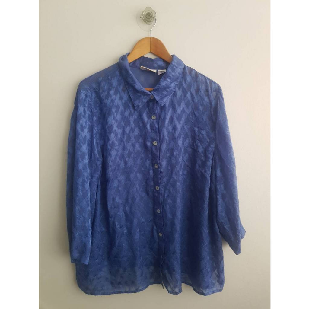 NV-7เสื้อโพลีลายซีทรู alfred dunner 22W 50/30