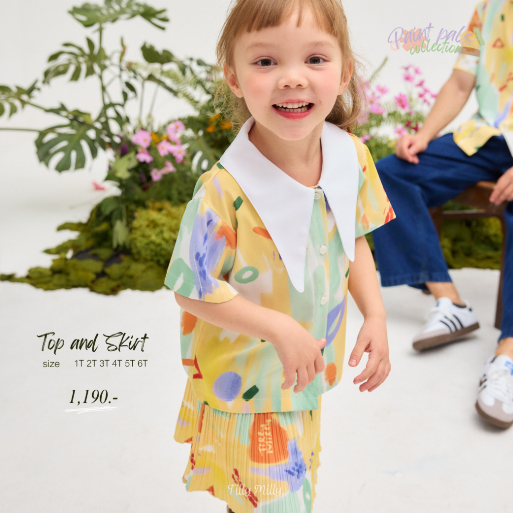 Tilly Milly เซ็ตกระโปรงทรงพลีท 02 -Paint pals collection
