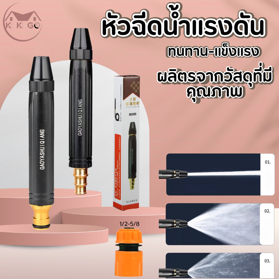 หัวฉีดน้ำแรงดันสูง ปืนสเปรย์ฉีดน้ํา อลูมิเนียมอัลลอย + พลาสติก สําหรับล้างรถยนต์ ปืนฉีดน้ำแรงดันสูง