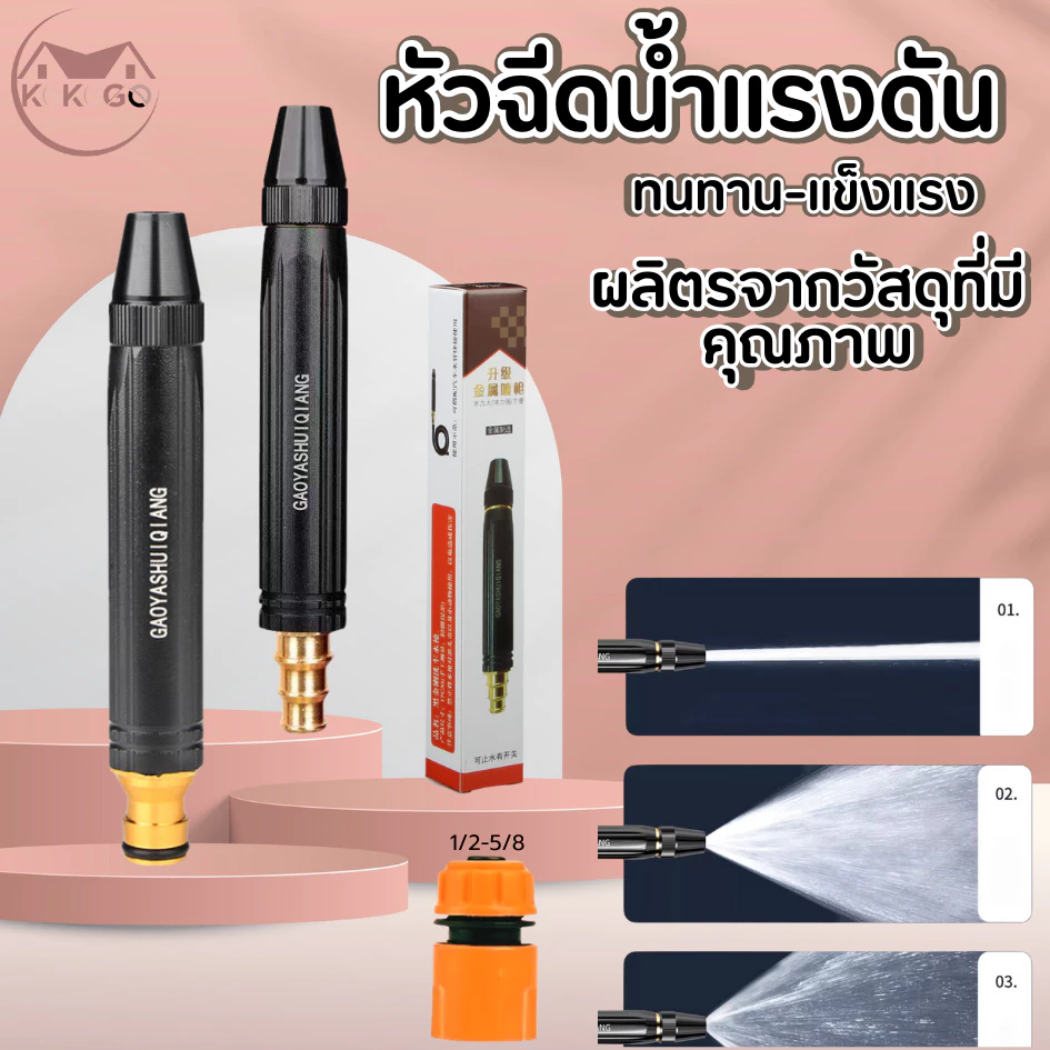 หัวฉีดน้ำแรงดันสูง ปืนสเปรย์ฉีดน้ํา อลูมิเนียมอัลลอย + พลาสติก สําหรับล้างรถยนต์ ปืนฉีดน้ำแรงดันสูง
