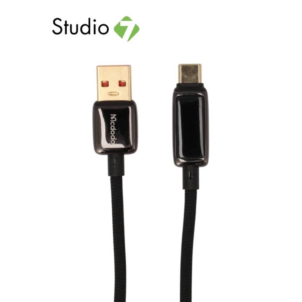 สายชาร์จ Mcdodo Auto Power Off  6A USB-A to USB-C with Breathing Light LED Display Data Cable 1.2m b