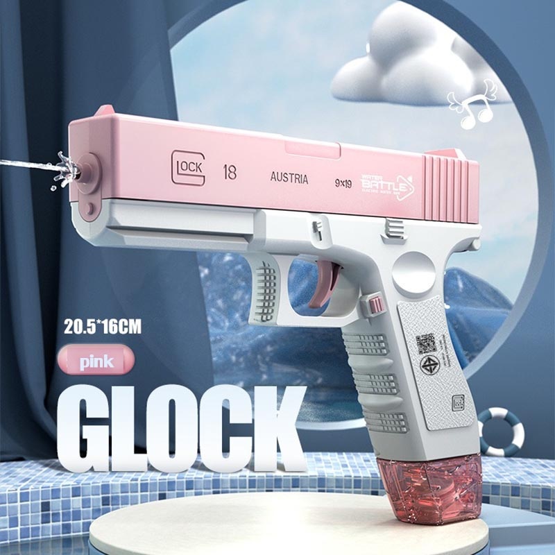 GLOCK ปืนฉีดน้ําไฟฟ้า ปืนฉีดน้ำแรง ยิงไกล ปืนฉีดน้ำเด็กสงกรานต์ water gun ปืนฉีดน้ำของเล่น สงกรานต์ ของเล่นสงกรานต์
