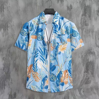เสื้อเชิ้ตฮาวาย เสื้อลายดอก ใส่เที่ยวสงกรานต์ใส่เที่ยวทะเล ผ…