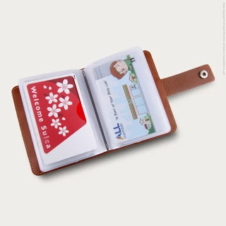 กระเป๋าใส่บัตร สลักชื่อฟรี หนังเทียม PU เก็บบัตรได้ 22 ใบ [CARD V.1.1]