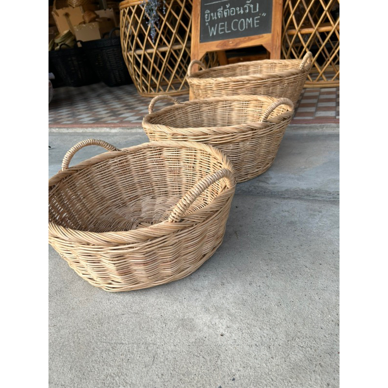 ตะกร้าหวายแมวนอน ตะกร้าแมวนอน ตะกร้าหวายแท้ใส่ของ - รูปที่ 6