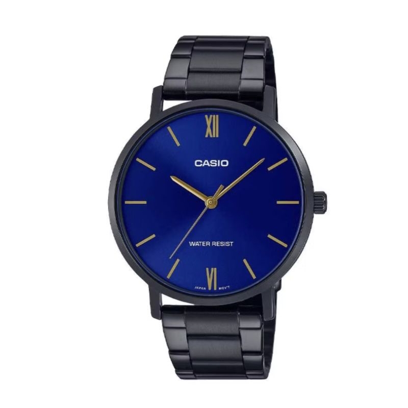 CASIOนาฬิกาข้อมือรมดำรุ่น MTP-VT01B-1 MTP-VT01B-2 MTP-VT04D-3ของแท้รับประกัน 1ปี