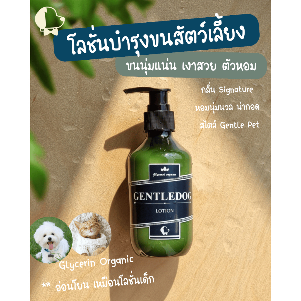 Gentle Pet  Lotion โลชั่นบำรุงขนสุนัขและแมว ให้นุ่มเงาสวย หอมละมุนแบบลูกผู้ดี