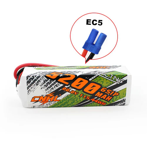 แบตเตอรี่ลิโพ CNHL Racing Series 5200mAh 22.2V 6S 90C พร้อมปลั๊ก EC5 (ของใหม่)