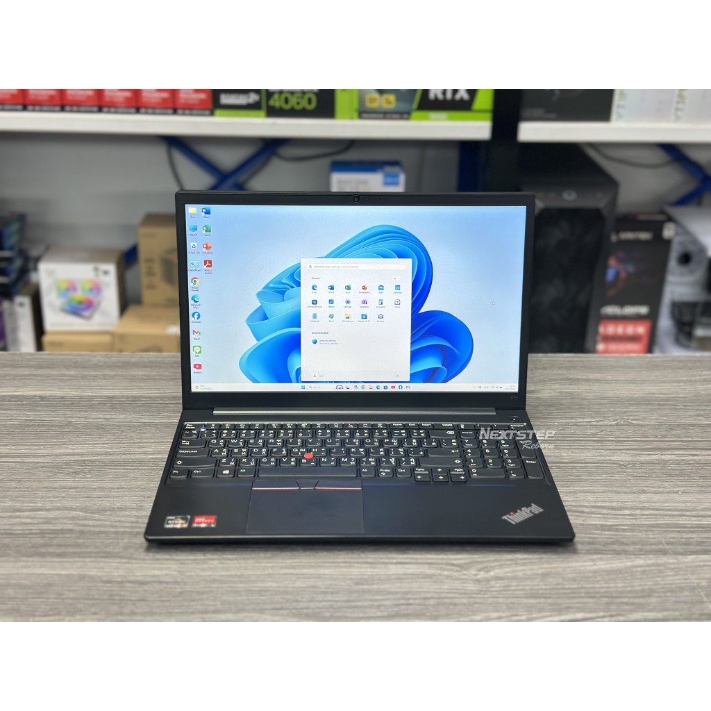 โน๊ตบุ๊ค Lenovo ThinkPad E15 AMD Ryzen 5 4500U Ram 8GB M.2 256GB จอ 15.6 นิ้ว GPU Radeon Vega มือสอง