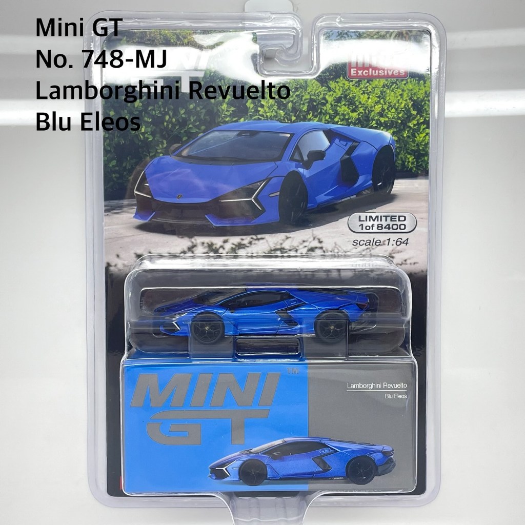 Mini GT No. 748-MJ  Lamborghini Revuelto - Blu Eleos/ blister package