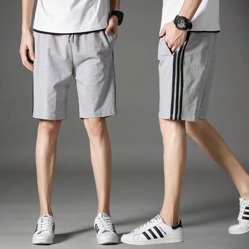 กางเกงวอร์มขาสั้น มีกระเป๋าซิป เอวยางยืด เด็ก-ผู้ใหญ่ S-4L ใส่สบาย พร้อมส่ง