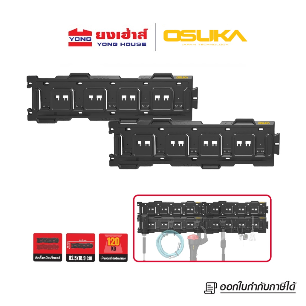 OSUKA ชุดแผงเก็บเครื่องมือสวน Starter kit 2 รุ่น OSMWS23000-02 ที่แขวนอุปกรณ์ แผงเก็บเครื่องมือ