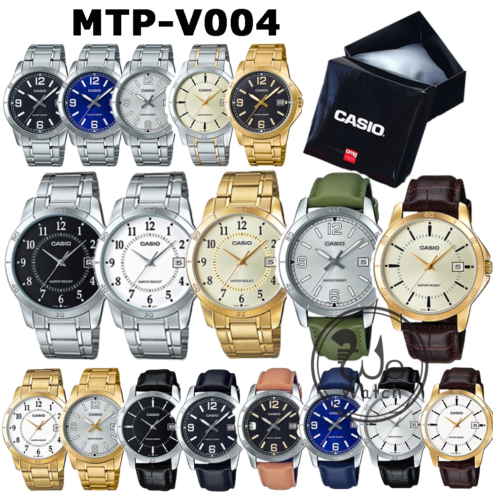 !!ประกัน1ปีและกล่อง CMG!! CASIO รุ่น MTP-V004D MTP-V004G MTP-V004GL MTP-V004L นาฬิกาผู้ชาย MTPV004 MTP-V004