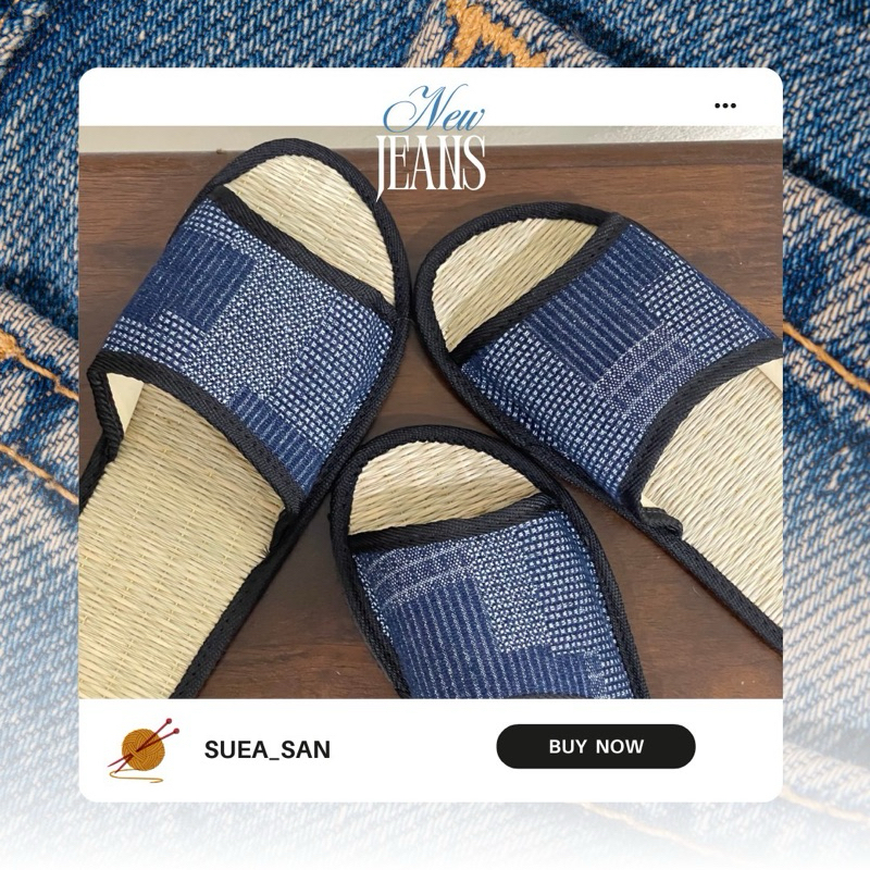 รองเท้าสลิปเปอร์ยีนส์ JEANS’