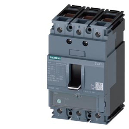 3VA1110-5EE36-0AA0 circuit breaker 3VA1 IEC frame 160 breaking capacity class M Icu=55kA @ 415V 3-po
