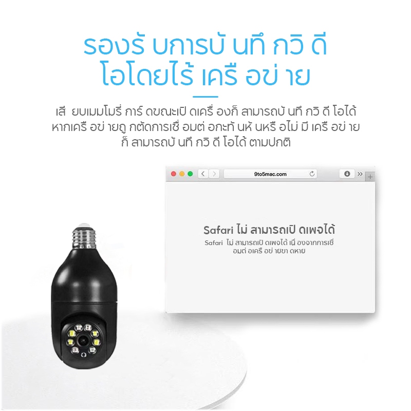 V380 Pro Q15 BULB PTZ กล้องติดตามอัตโนมัติไนท์วิชั่น 1080p กล้องวงจรปิดแบบไร้สาย IP กล้องรักษาความปลอดภัย