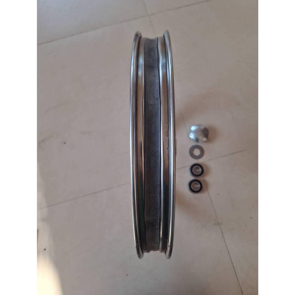 ขอบล้อรถเข็น 17 นิ้ว ประกอบสำเร็จ ล้อรถสาลี่ ล้อรถเข็นน้ำ (ของใหม่ทุกชิ้น)  1 วง มียางรอง ล้อรถเข็น - รูปที่ 3