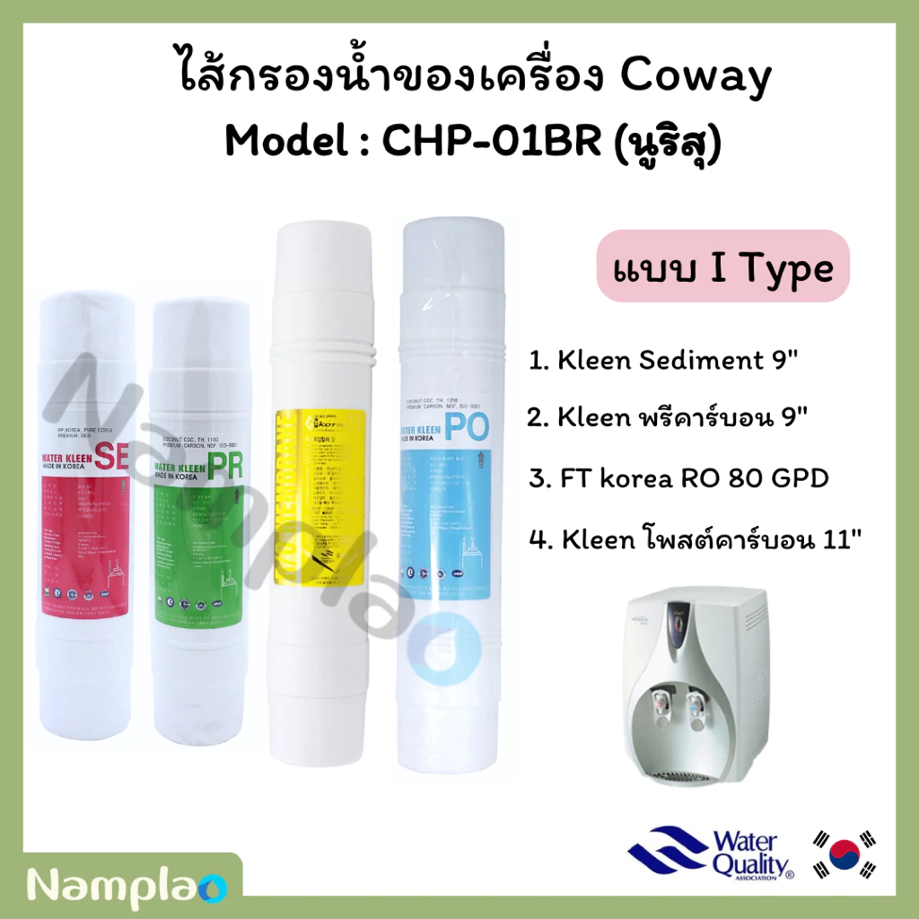 ชุดไส้กรองน้ำ อินไลน์ ระบบอาร์โอ Kleen x FT Korea x Ultratek สำหรับ Coway CHP-01BR thumbnail 4
