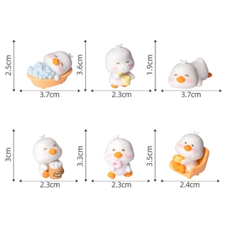 A029 ตุ๊กตาจิ๋วเป็ดสีเหลืองในชุดกันฝน PVC น่ารัก (ชุด 6 ตัว,ชุด 5 ตัว) สำหรับแต่งบ้าน แต่งโต๊ะทำงาน