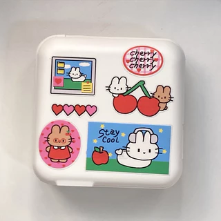 (Mini Sticker) CHUBBY BUNNY / สติกเกอร์ลายกระต่าย ขนาด 5.2x14.7 cm