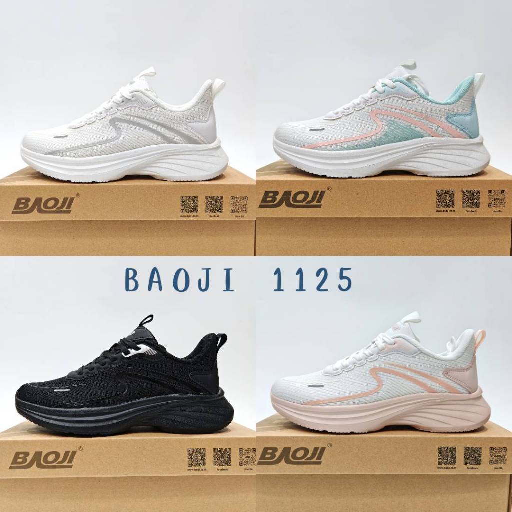 Baoji1125 รองเท้าผ้าใบบาโอจิผู้หญิง เบามาก เสริมส้น รุ่น BJW1125