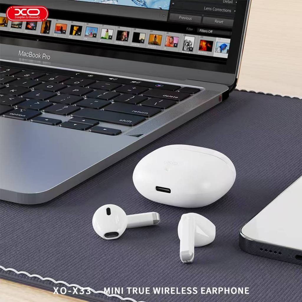 XO -X33 หูฟังบลูทูธ Bluetooth 5.3 สเตอริโอในหูแบบครึ่งตัว ไร้สาย Bluetooth Gaming พร้อมกล่องชาร์จ  ของแท้100%
