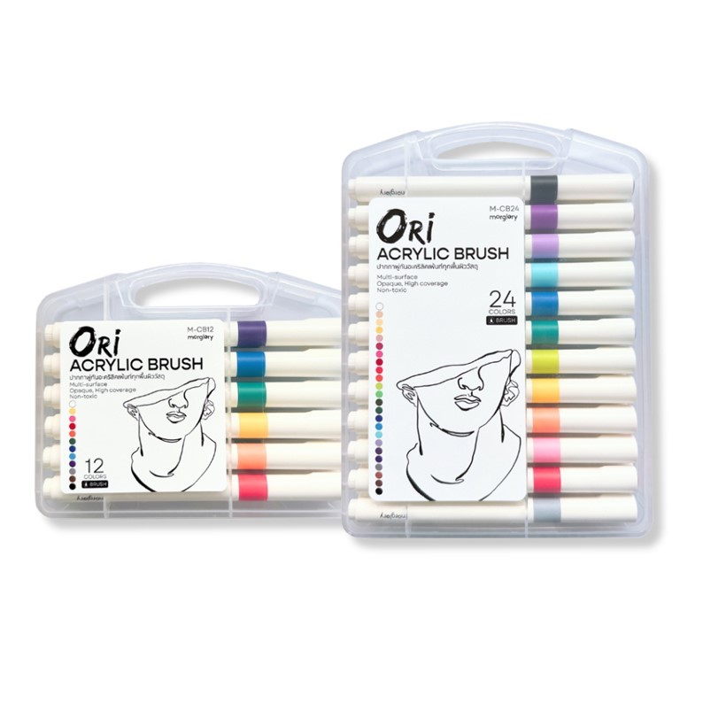 ปากกา พู่กันอะคริลิค ORI (โอริ) Acrylic Brush (ราคาต่อ 1 กล่อง)