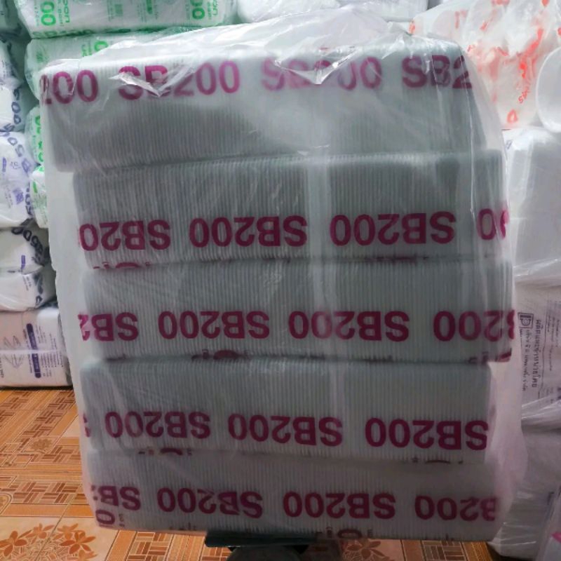 โฟมใส่อาหาร SB200  1แพ็ค(5หิ้ว/หิ้วละ100ใบ) สินค้าขนาดใหญ่