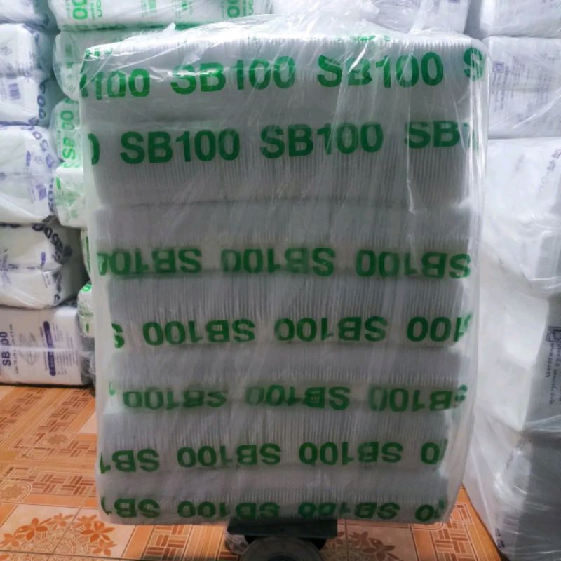 โฟมSB100 โฟมใส่อาหาร1แพ็ค (7หิ้ว/หิ้วละ100ใบ)  สินค้าขนาดใหญ่ **จำกัด1คำสั่งซื้อต่อ1ออเดอร์**