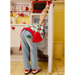 Baggy denim with decorations กางเกงยีนส์เด็ก กางเกงยีนส์ พร้…