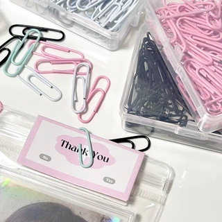 [พร้อมส่ง] คลิปหนีบกระดาษ สีพาสเทล ขนาด 5mm (50ชิ้น)