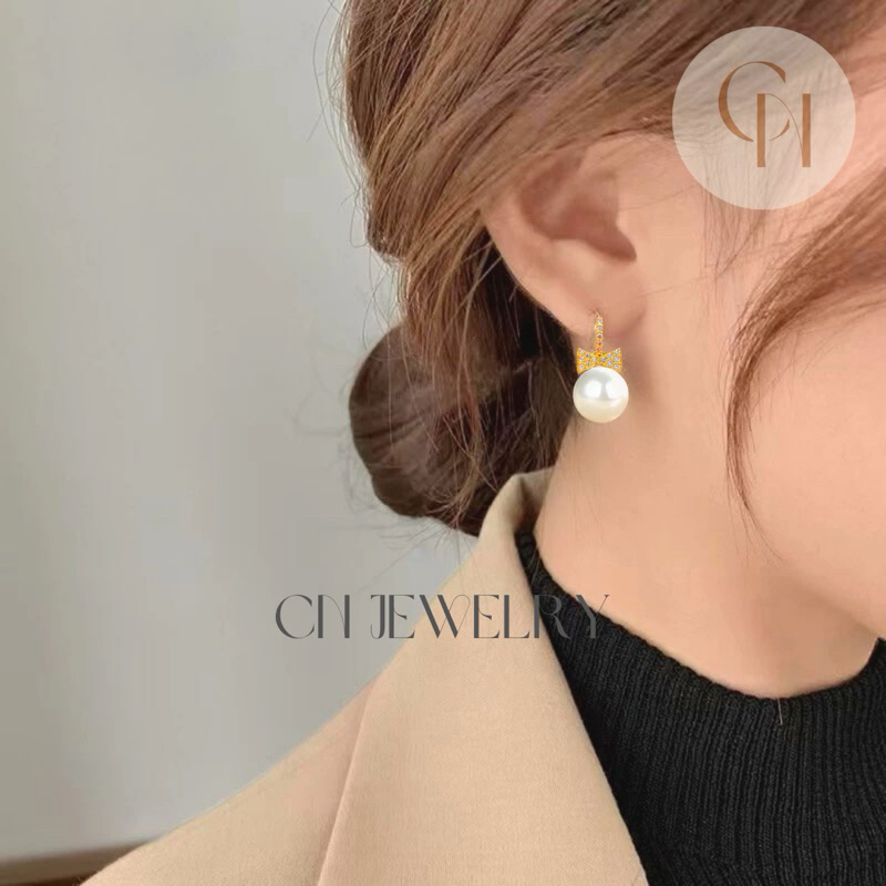 [⚡️ลดเพิ่ม 30% เก็บโค้ดหน้าร้าน] 1คู่ ต่างหู (วัสดุอย่างดี ไม่ลอกดำ แพ้ง่ายใส่ได้) CN Jewelry - รูปที่ 4