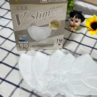 (3กล่อง) แมสหน้าเรียว v slim แยกซิลทุกชิ้น