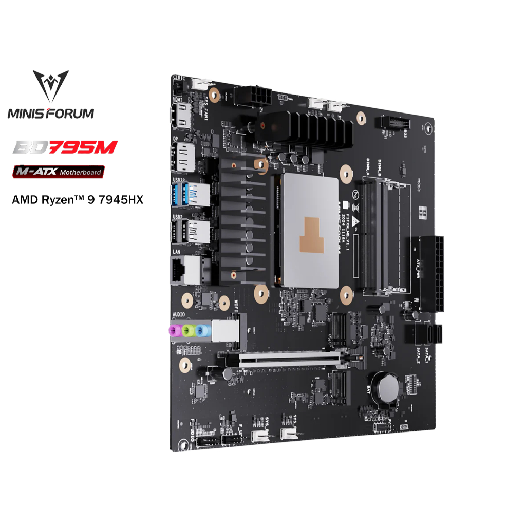 เมนบอร์ด Minisforum BD795M mini Main-Bord Mini-ATX on-board AMD Ryzen™ 9 7945HX