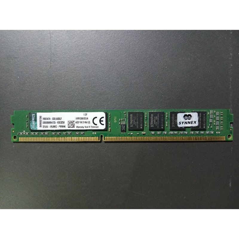 DDR3 4G BUS 1333 Kingston รุ่น KVR13N9S8/4 มี 8 ชิป มีประกันศูนย์