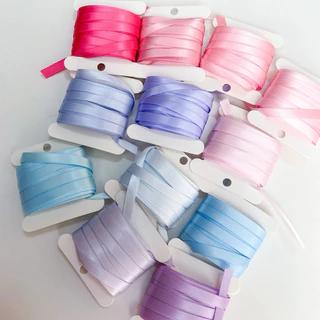 ♡ พร้อมส่ง | (5 หลา) Satin Ribbon โบว์ ริบบิ้น ซาติน ขนาด 6 mm / 0.6 cm