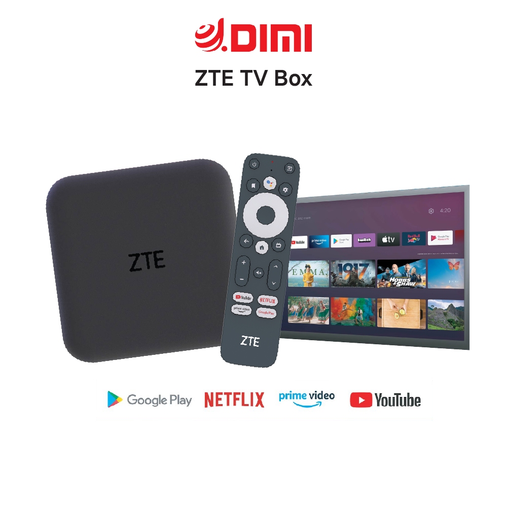 ZTE TV Box คุณภาพ 4K กล่องAndroid TV รองรับภาษาไทย Ultra HD รองรับการเชื่อมต่อ Wi-Fi