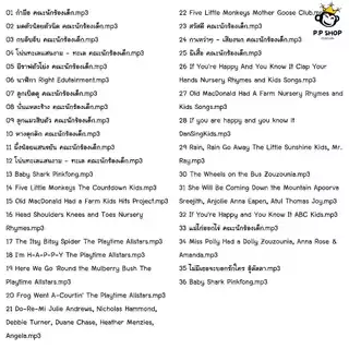 MP3 เพลงเต้นเด็ก (แผ่น CD , USB แฟลชไดร์ฟเพลง)
