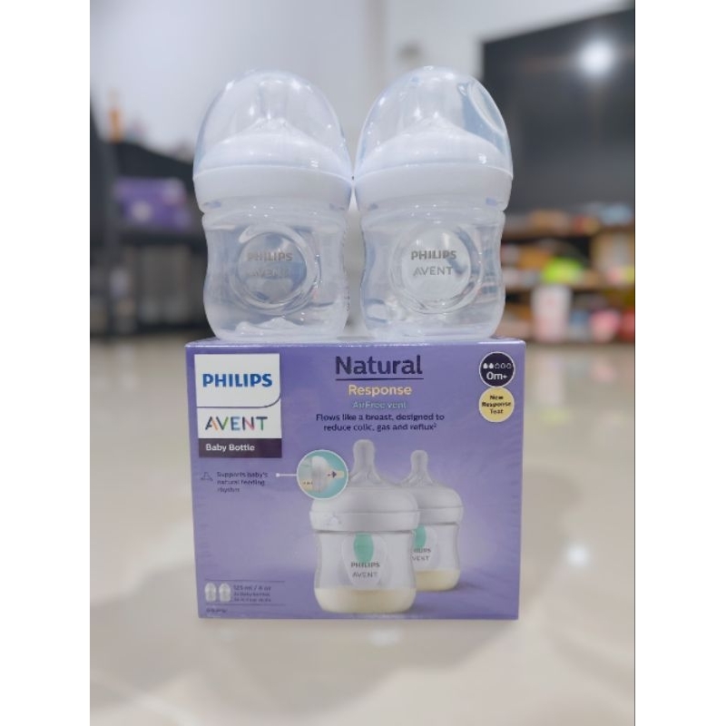 มือ1 Philips Avent แท้100%  ขนาด4oz (ได้2ขวดได้ตามภาพ)( สินค้าไม่มีแกนสีเขียว)