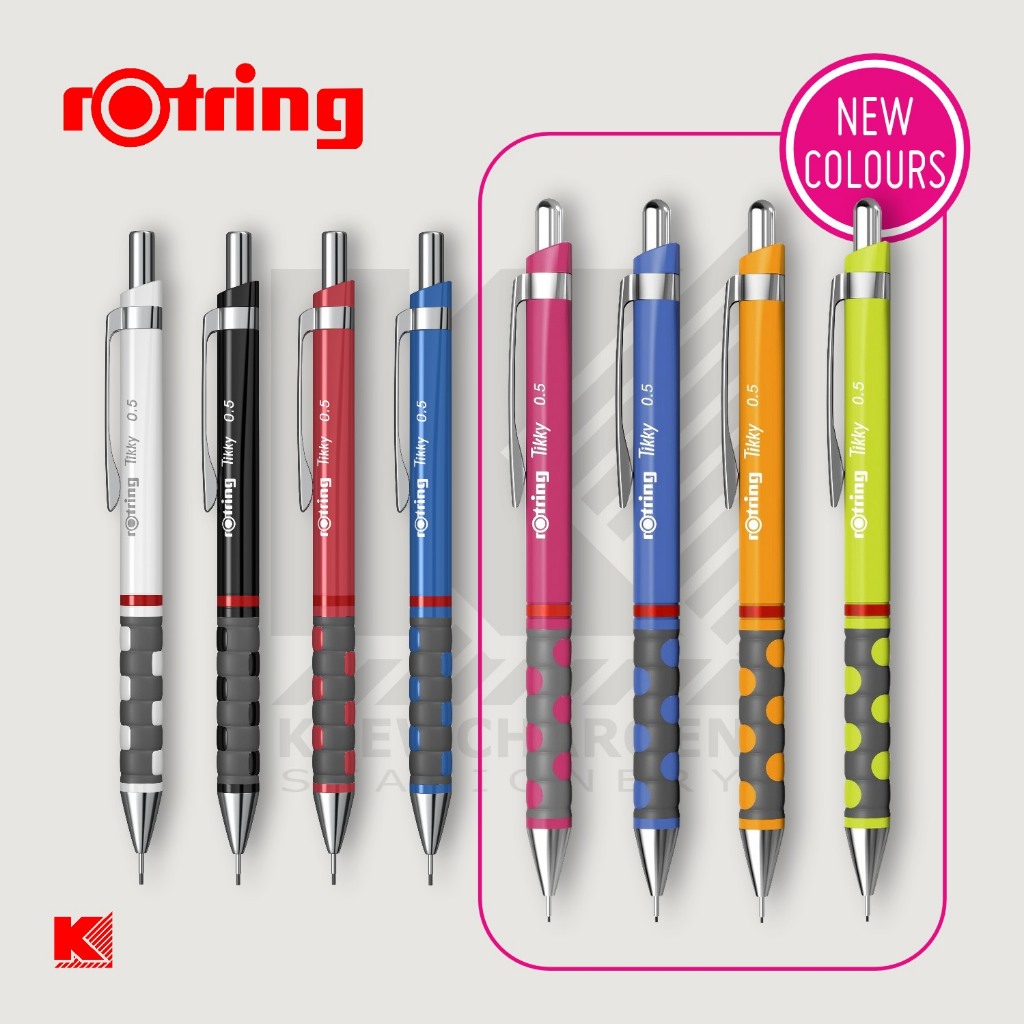 ดินสอกด rOtring Tikky 0.5, 0.7 มม. สีใหม่ 2025
