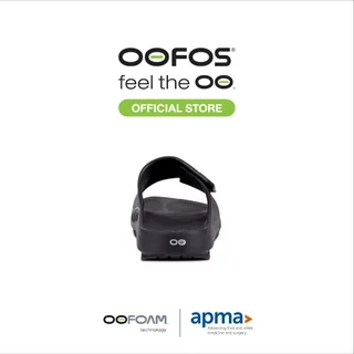 OOFOS OOahh Matte Black Sport Flex รองเท้าเพื่อการฟื้นฟู