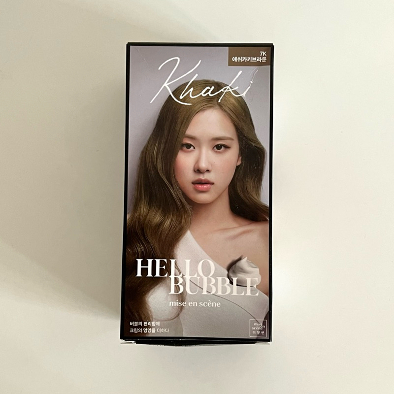 ของใหม่ในกล่อง* exp.25/09/07 โฟมเปลี่ยนสีผม Miss En Scene Hello Bubble สี 7k ash khaki brown