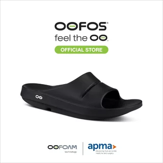 OOFOS Ooahh Black รองเท้าเพื่อการฟื้นฟู