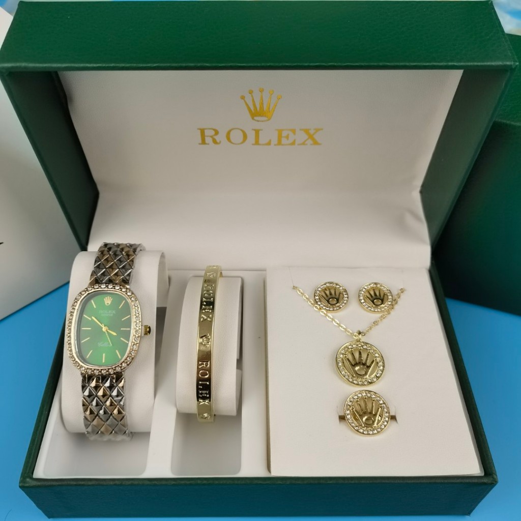 rolex นาฬิกา quartz ผู้หญิงนาฬิกาแฟชั่นสายเหล็กจัดส่งเร็ว
