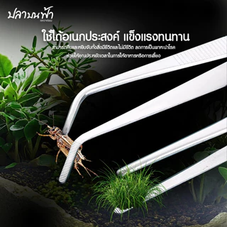 ที่คีบสแตนเลส ฟอร์เซป long forceps ไม้คีบอเนกประสงค์สำหรับตู้ปลา ปลายตรงและปลายงอ ยาว 27 ซม.